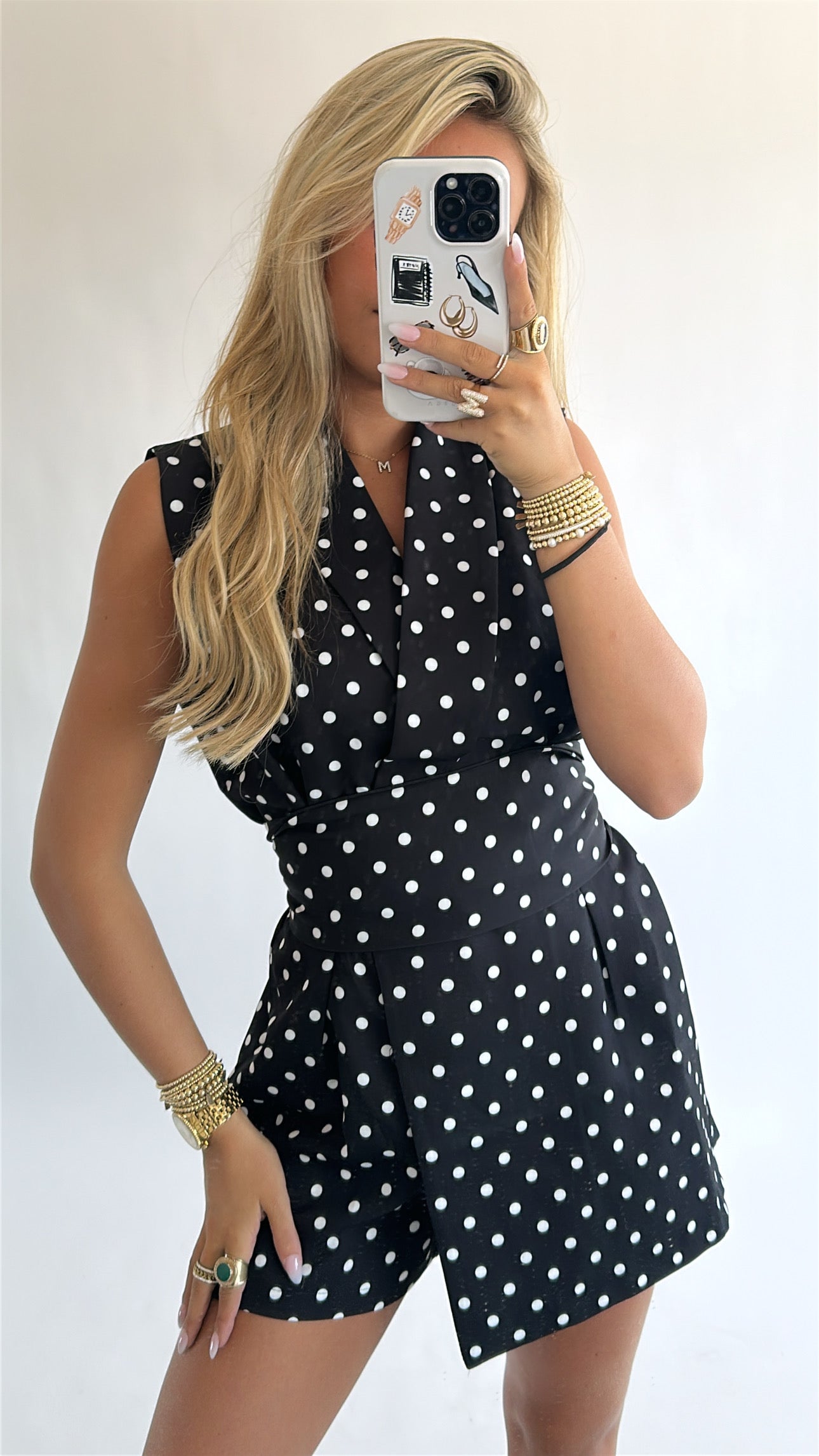 Polkadot Elegance Playsuit