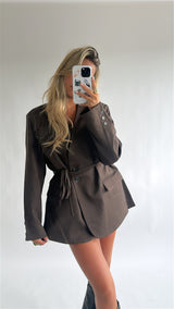 Structured Belted Blazer