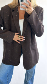 Studded Brown Blazer