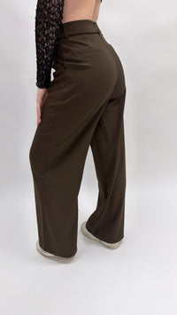 Wide pantalon bruin