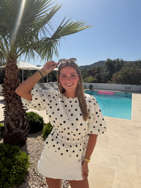 Polka Dot Puff Top