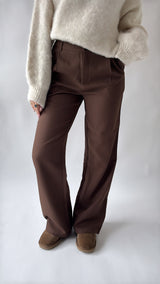 Choco Brown Pantalon – Comfort Chic Fit