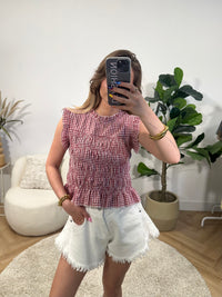 Fleur Gingham Top