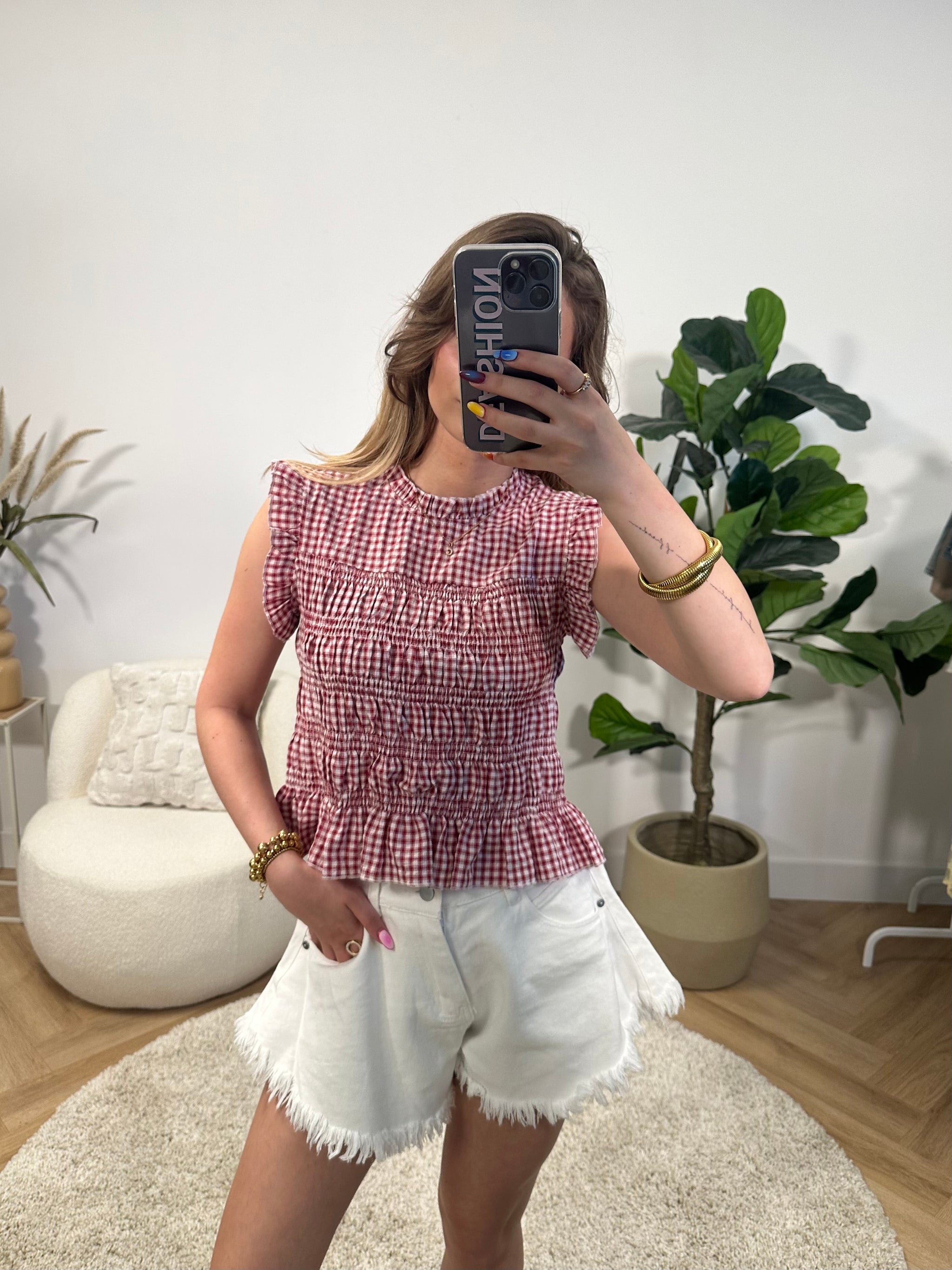Fleur Gingham Top