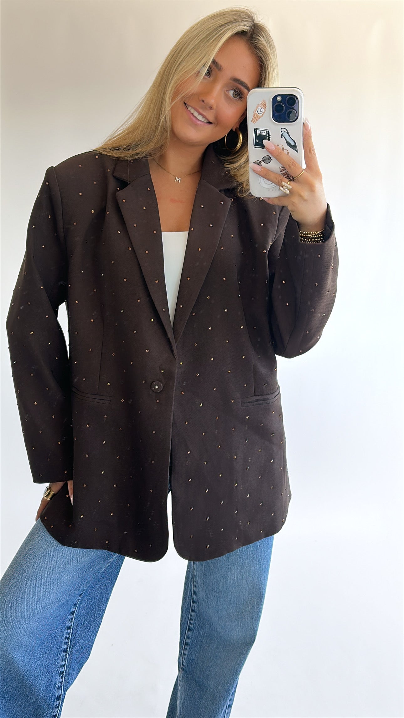 Studded Brown Blazer