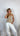 Nora peplum glitter top - beige