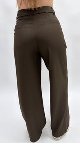 Wide pantalon bruin