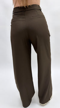 Wide pantalon bruin