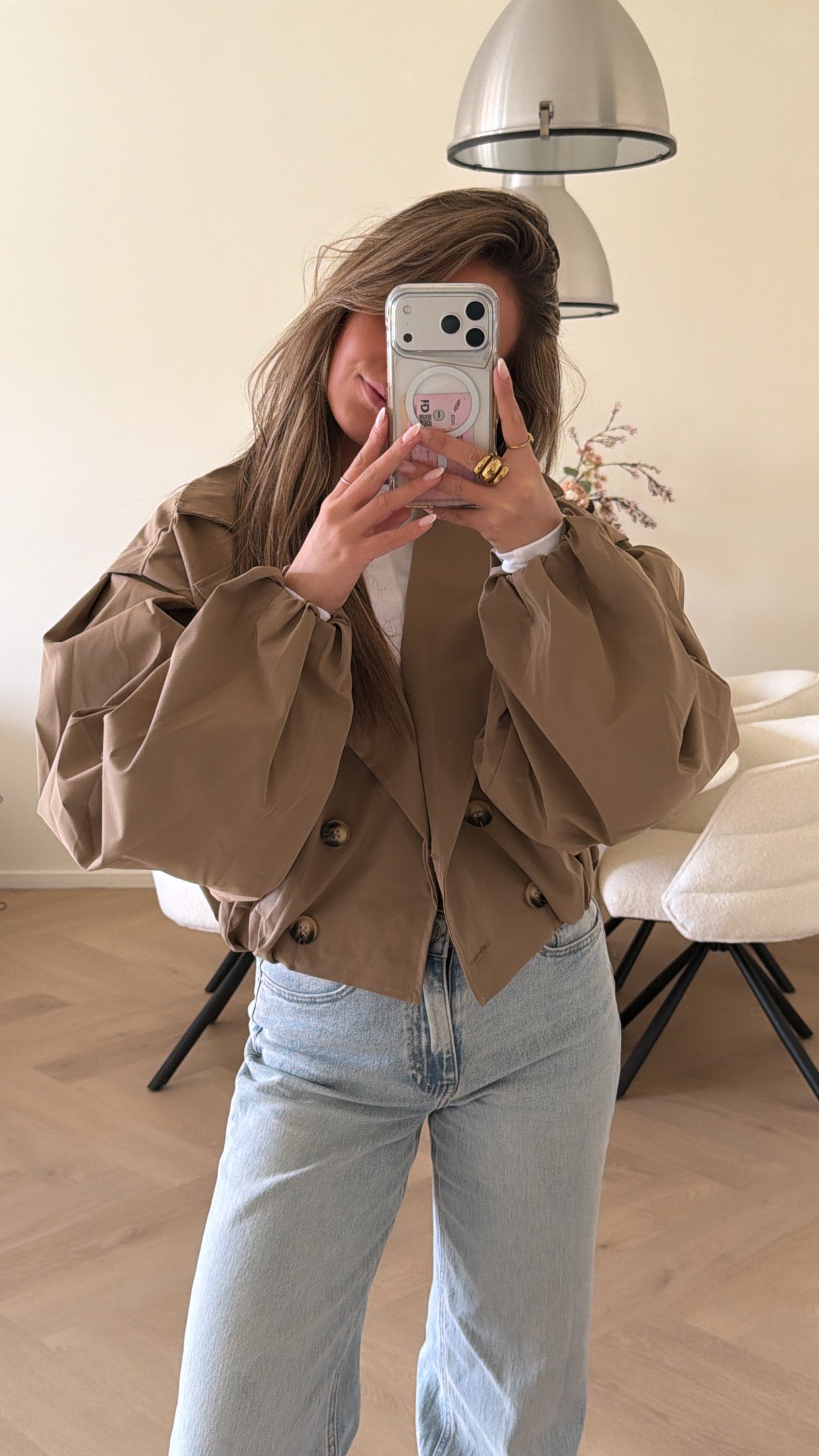 Milly Cropped trenchcoat