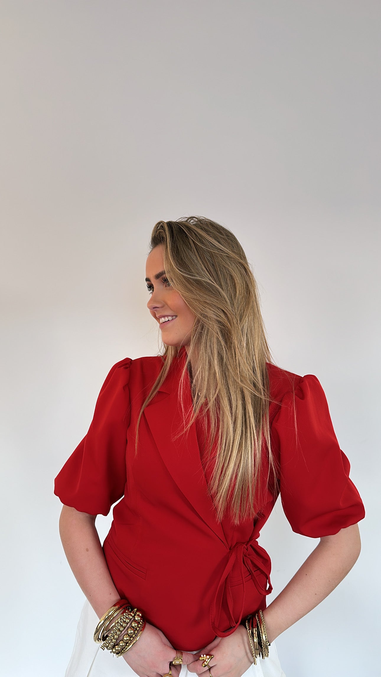 Suus wrapped korte blazer