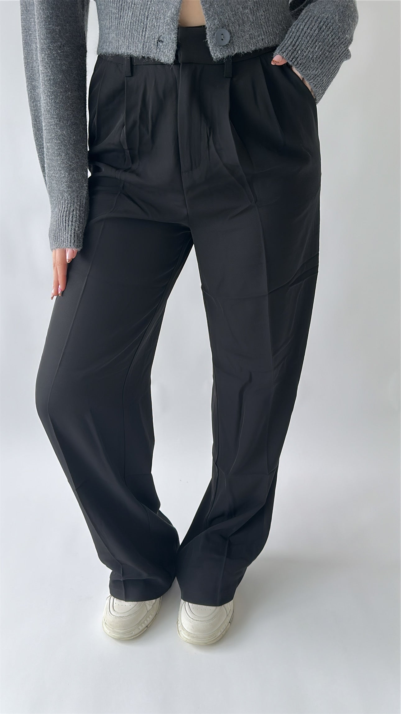 High Waist Wide Leg Pantalon