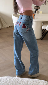 Paris wide leg jeans