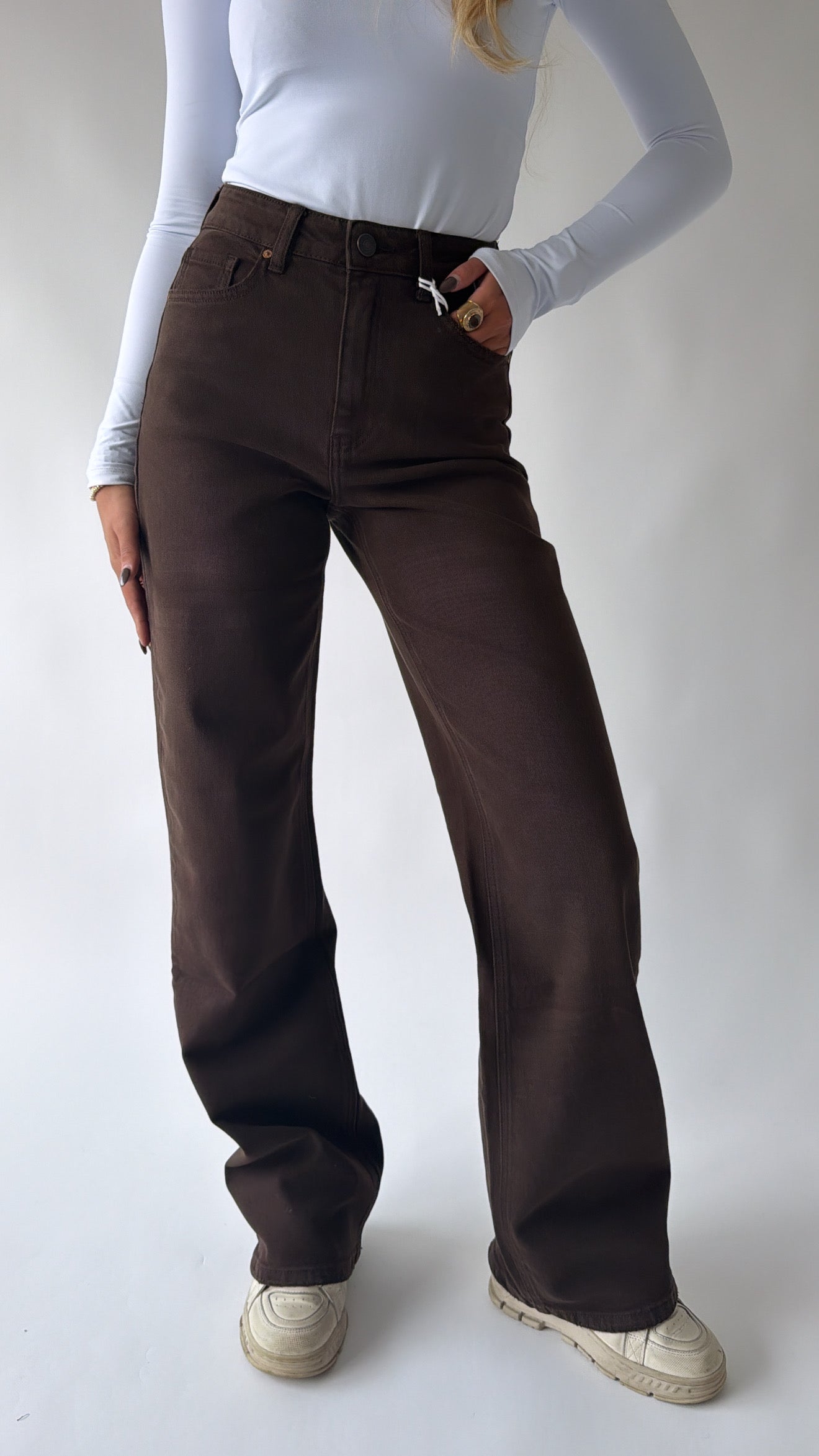 DOOTJE THE LABEL – Brown Wide Leg Tall Jeans