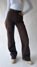 DOOTJE THE LABEL – Brown Wide Leg Tall Jeans