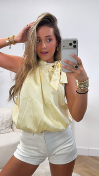 Noëlle Satin Bow Top