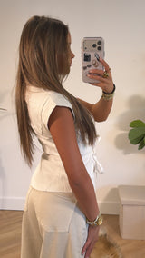 Classy Denim Wrap Top