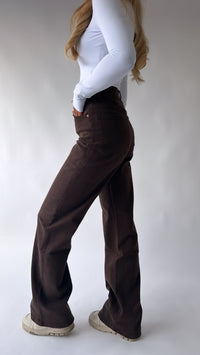 DOOTJE THE LABEL – Brown Wide Leg Tall Jeans