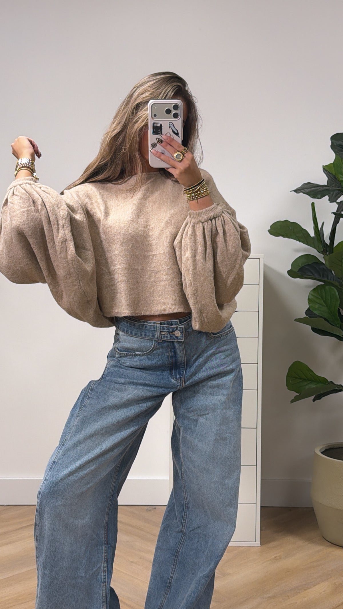 Statement Sleeve Soft Knit