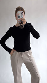 Longsleeve dubbel gevoerd