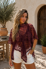 Fleur Lace Cape Top
