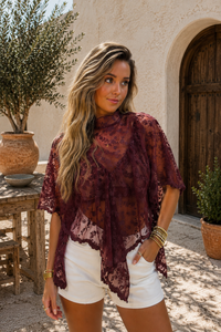 Fleur Lace Cape Top