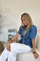 Marijn denim top