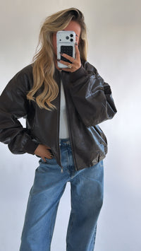 Thick Leather Bomber