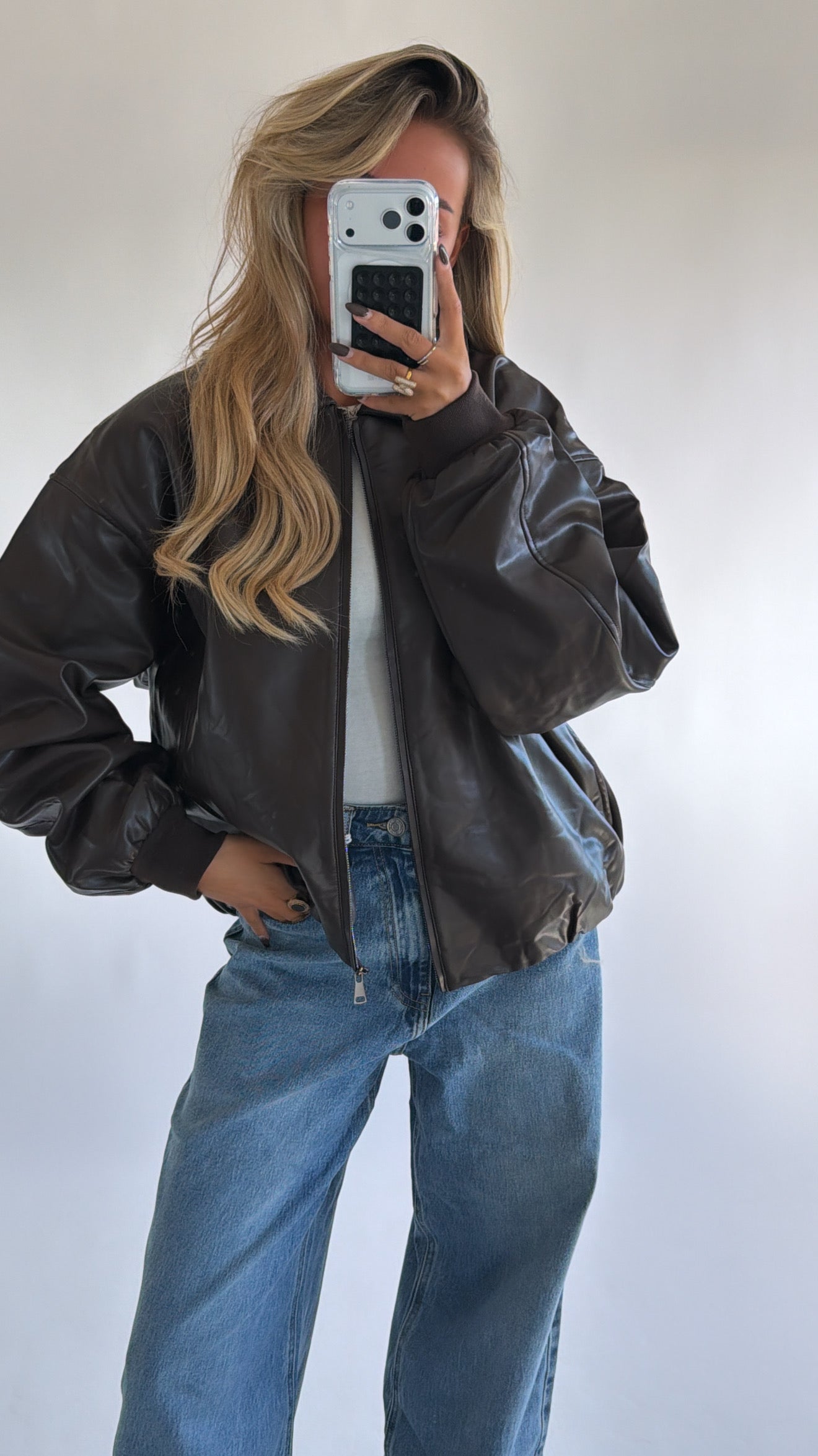 Thick Leather Bomber
