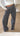 Double button wide leg jeans