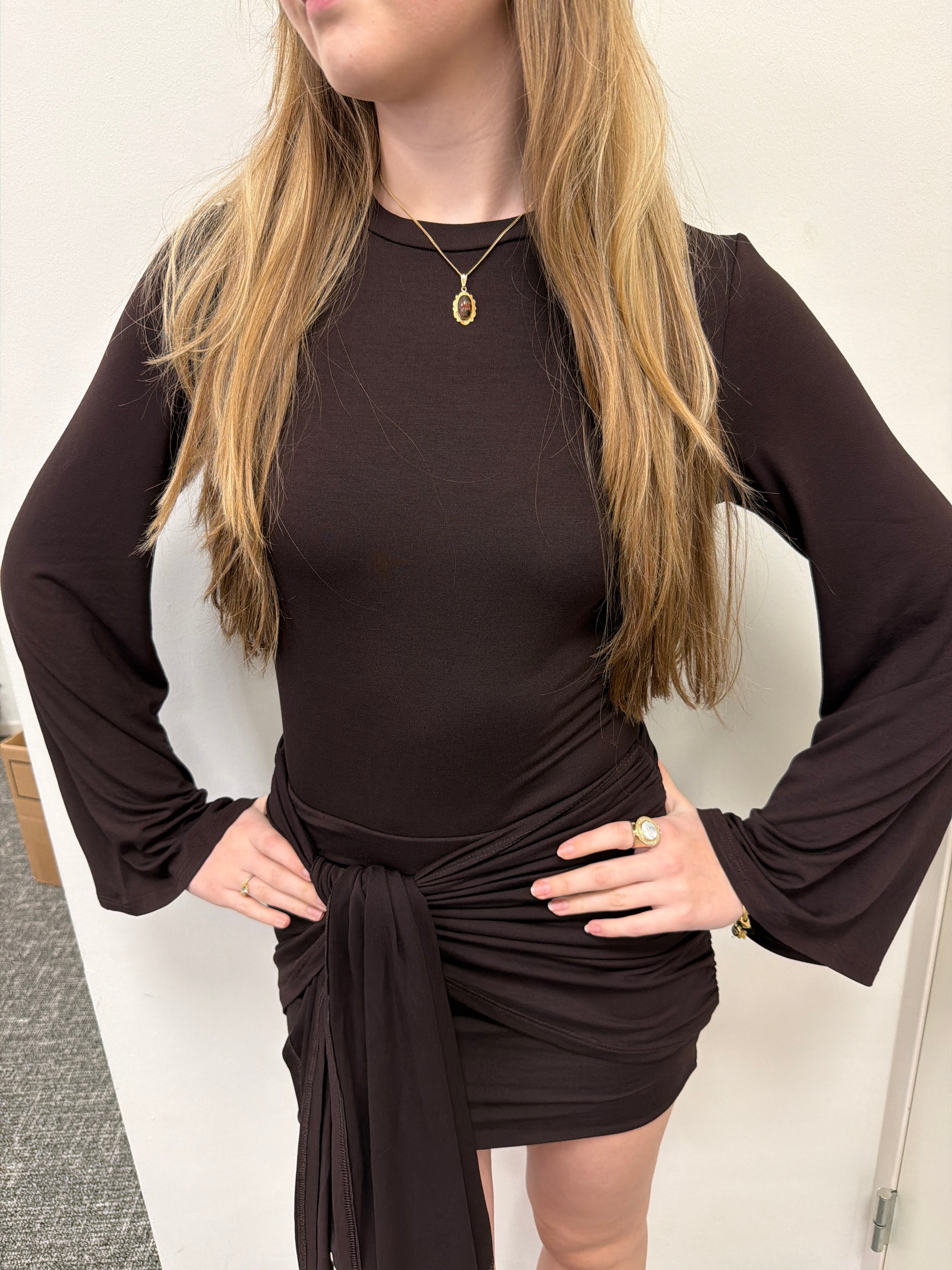 Long cute bow dress￼