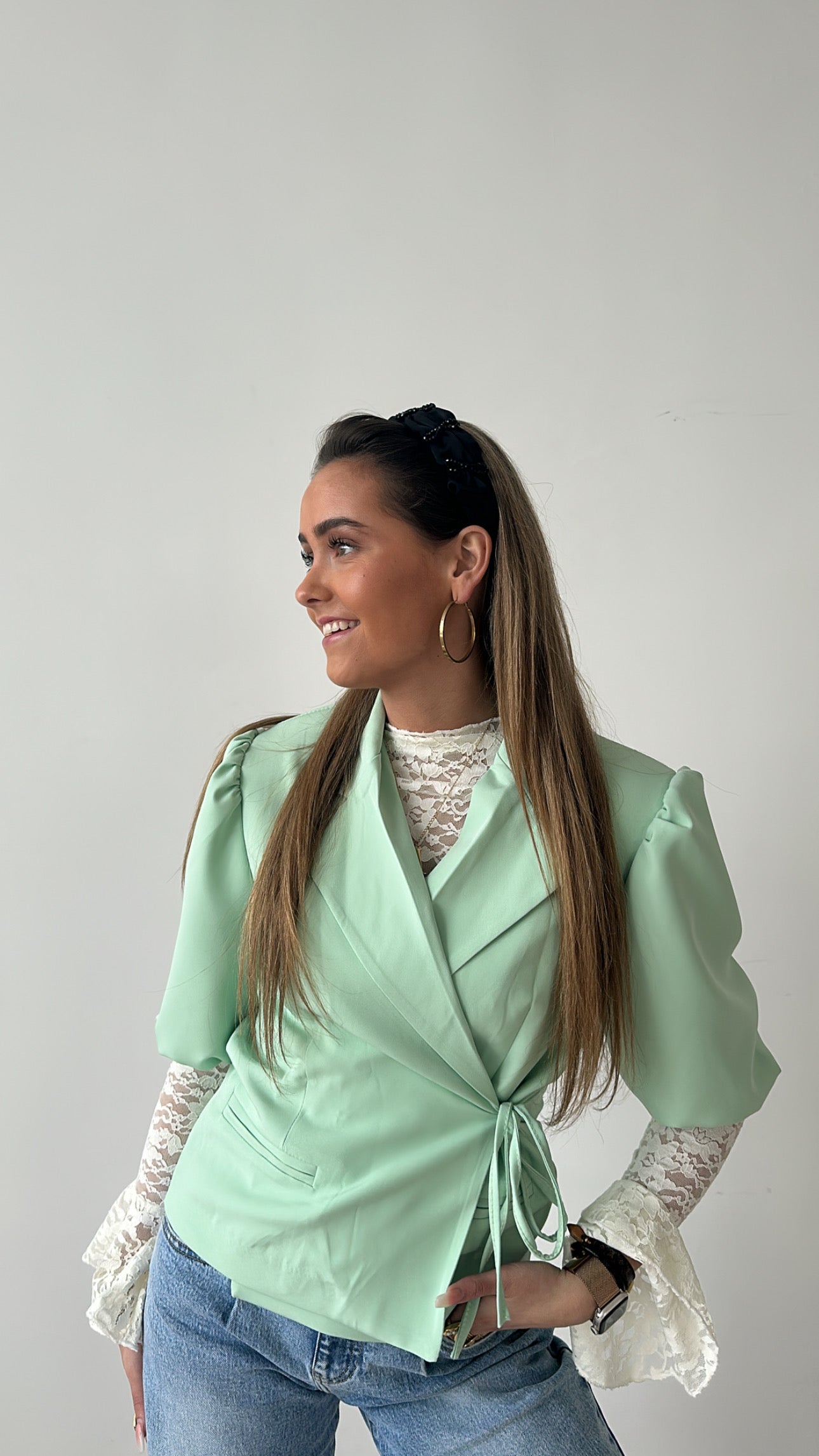 Suus wrapped korte blazer