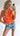 Oranje Gebreide Knitted Gilet