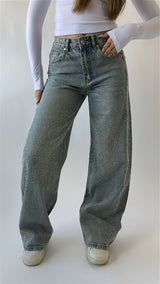 Glitter Wide Leg Jeans