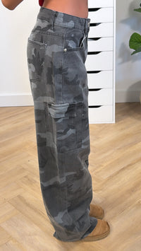 Camo wide leg jeans 7121-2