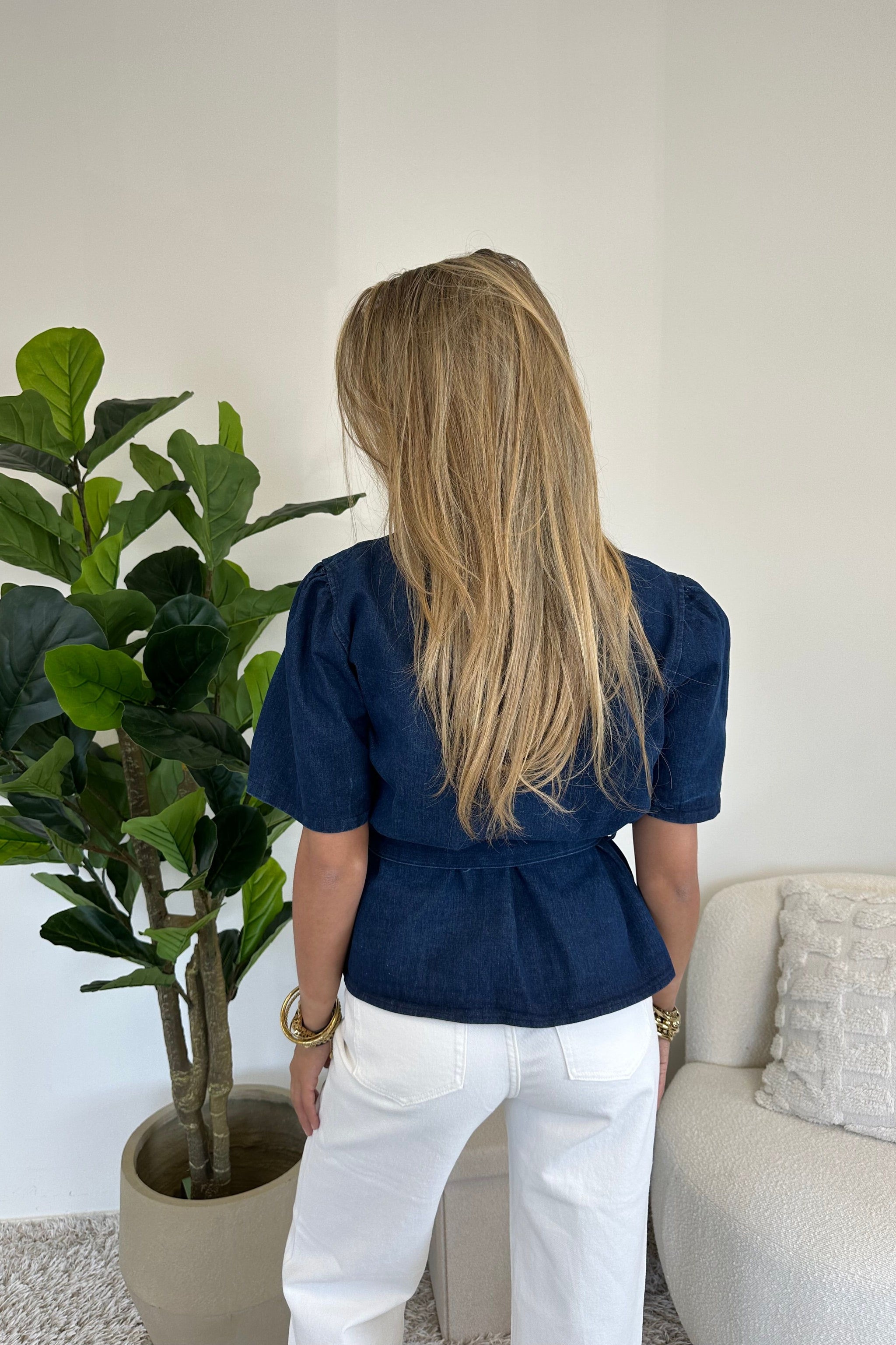 Marijn denim top