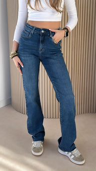 Caro straight leg jeans - denim 316-1