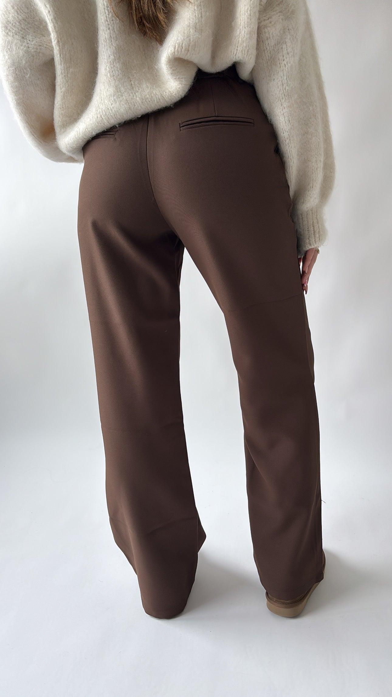 Choco Brown Pantalon – Comfort Chic Fit