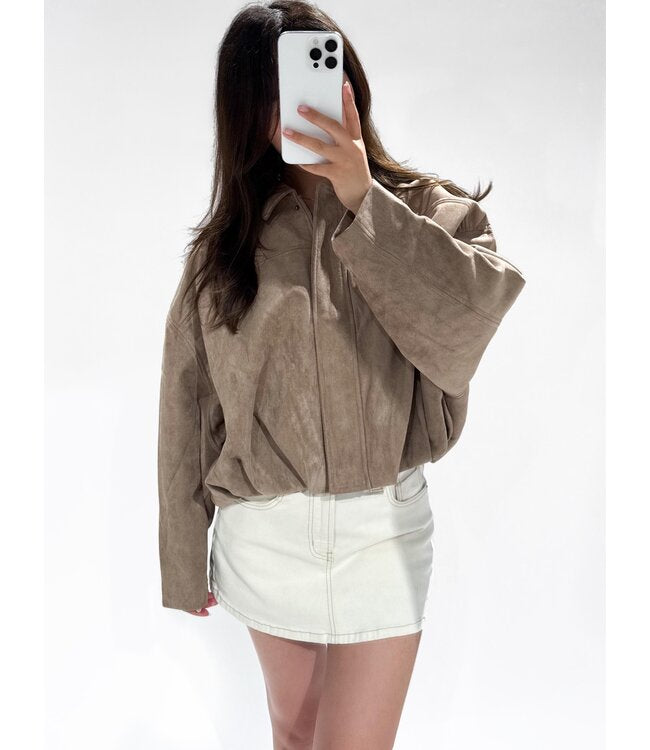 The Suede Zip Jacket