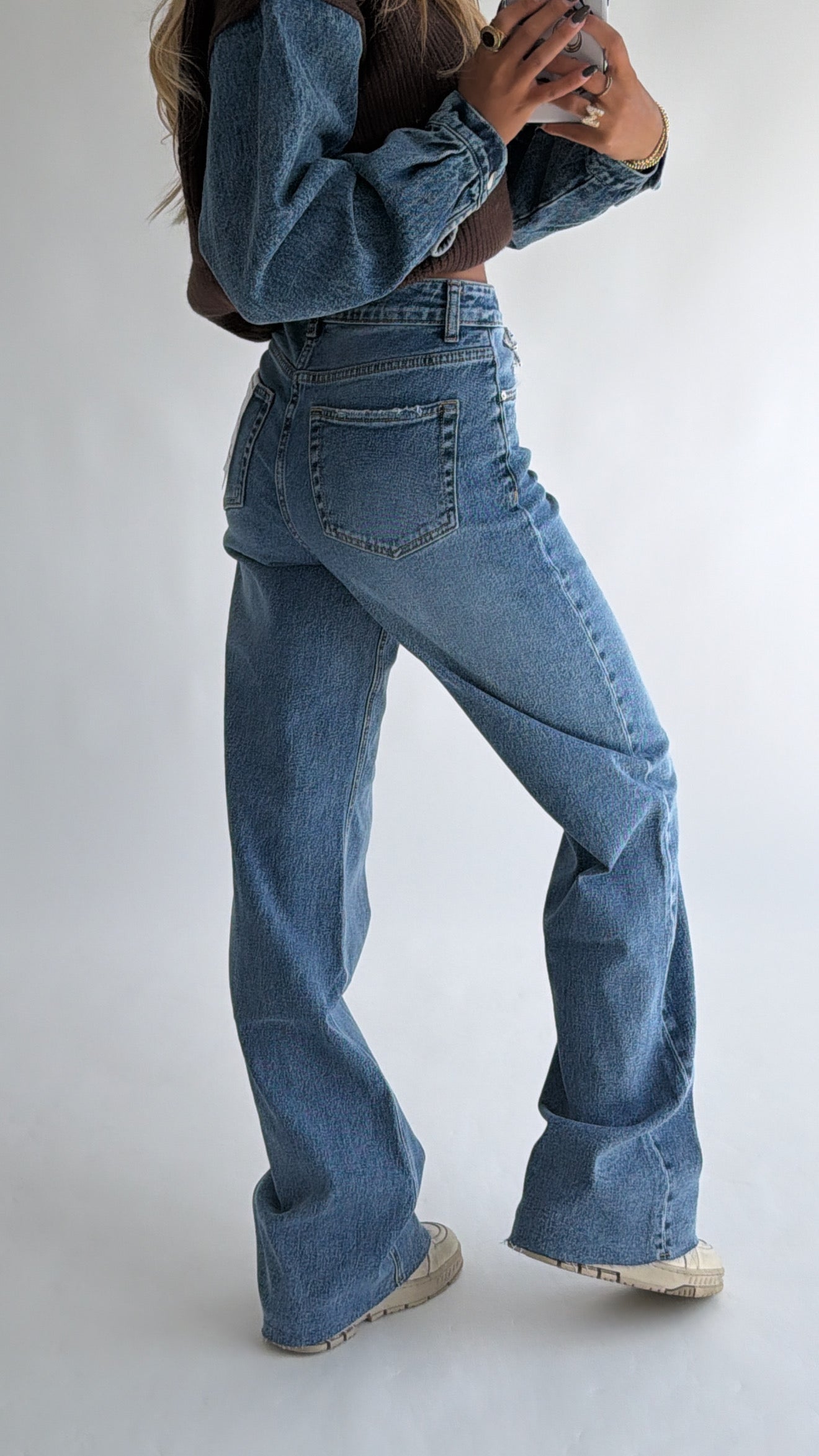W3636 tall wide leg jeans