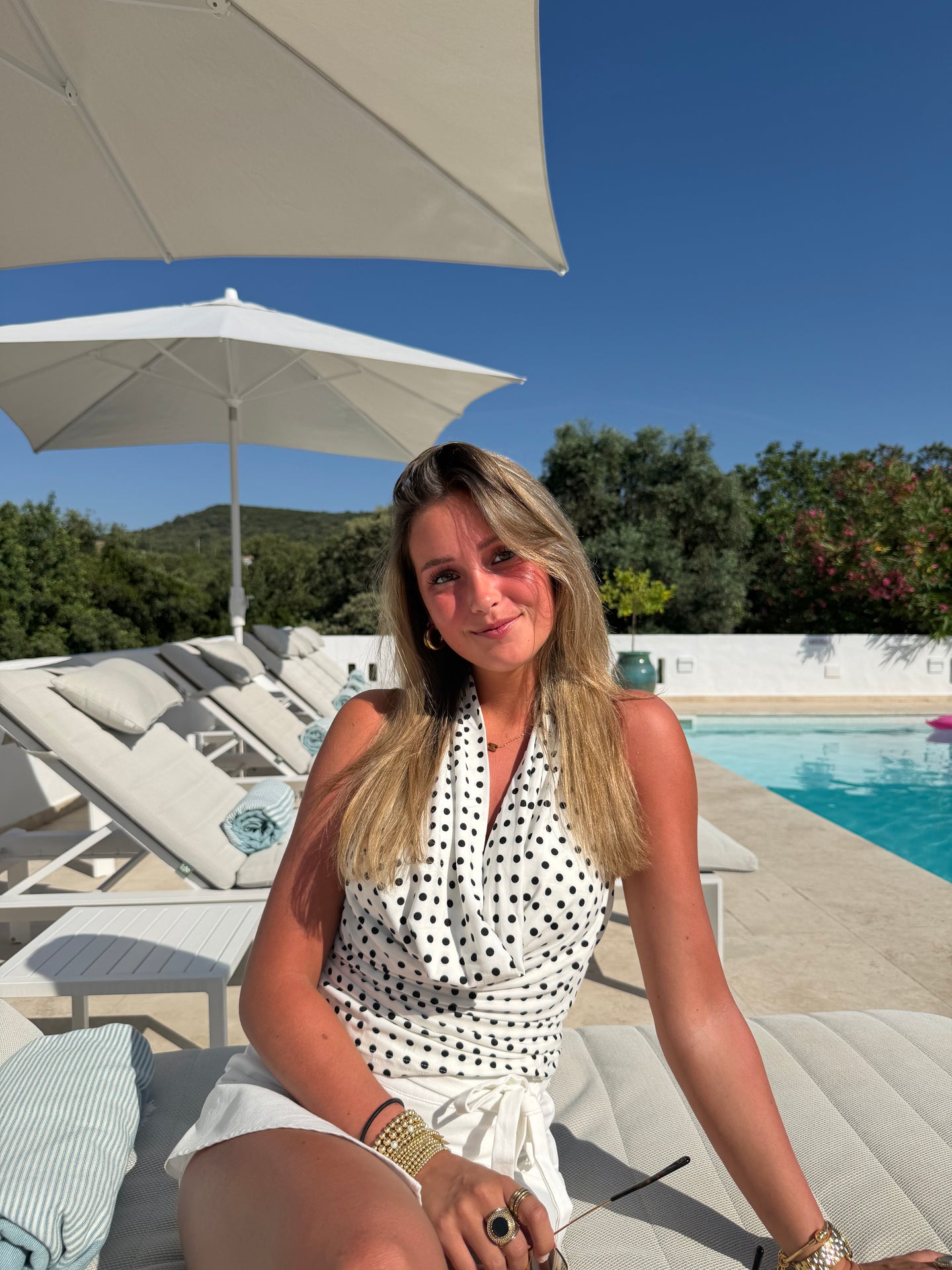 Monaco Polka Dot Halter Top