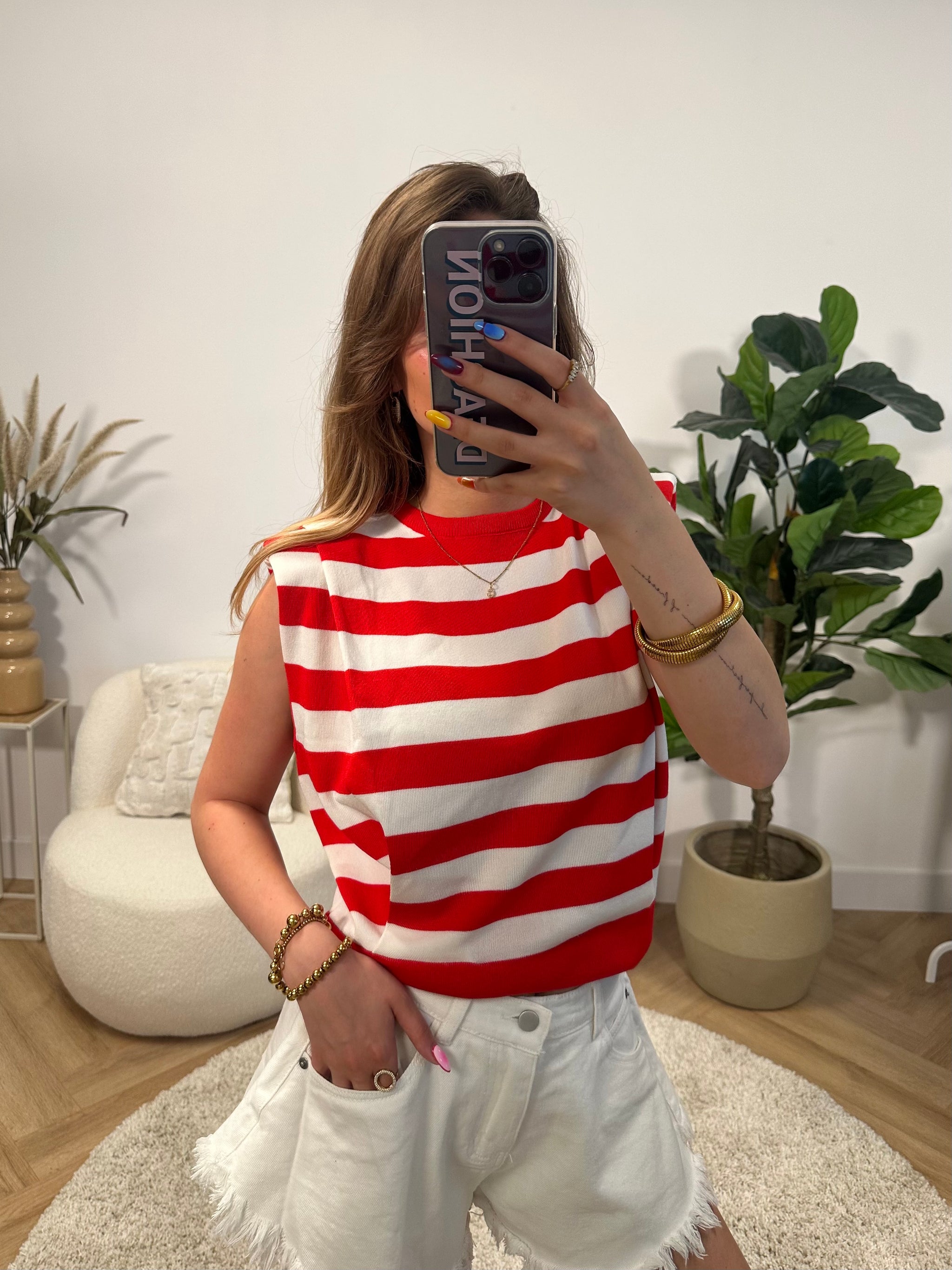Lotte Shoulder Pad Top