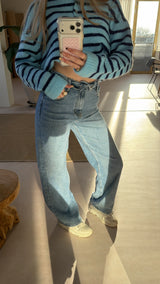 Essential denim wide leg