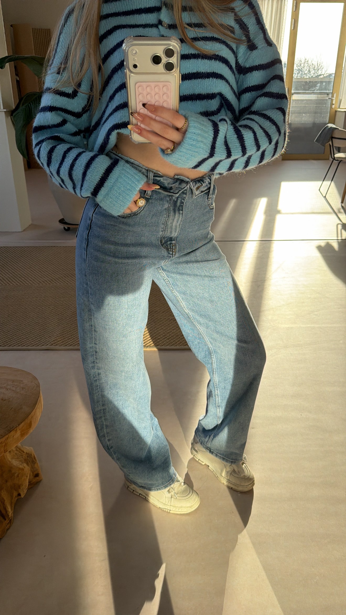 Essential denim wide leg