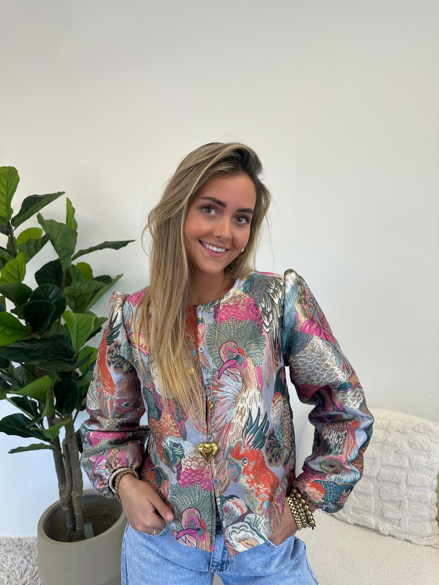 Amara Tropical Birds Blouse