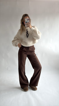Choco Brown Pantalon – Comfort Chic Fit