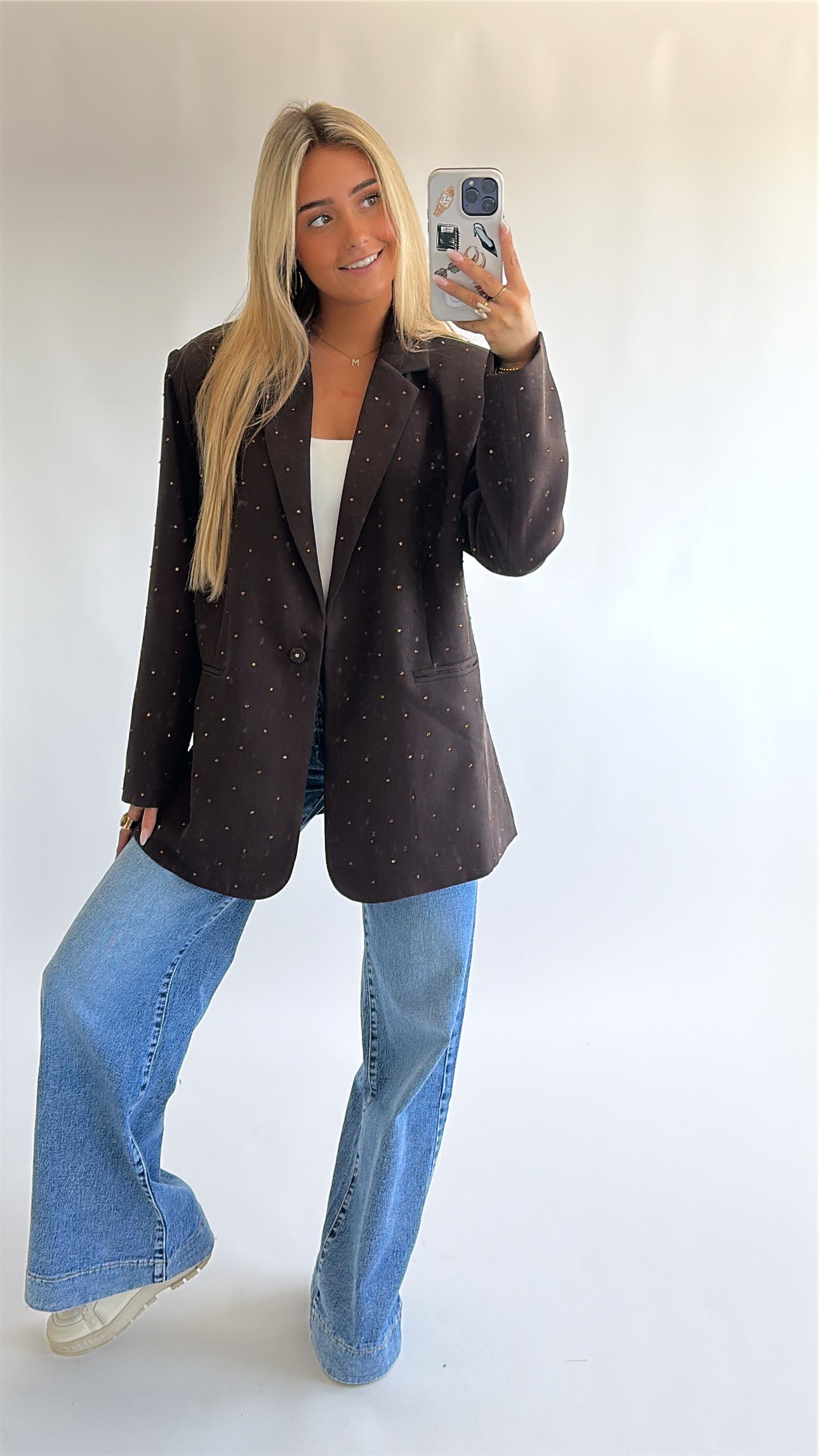 Studded Brown Blazer