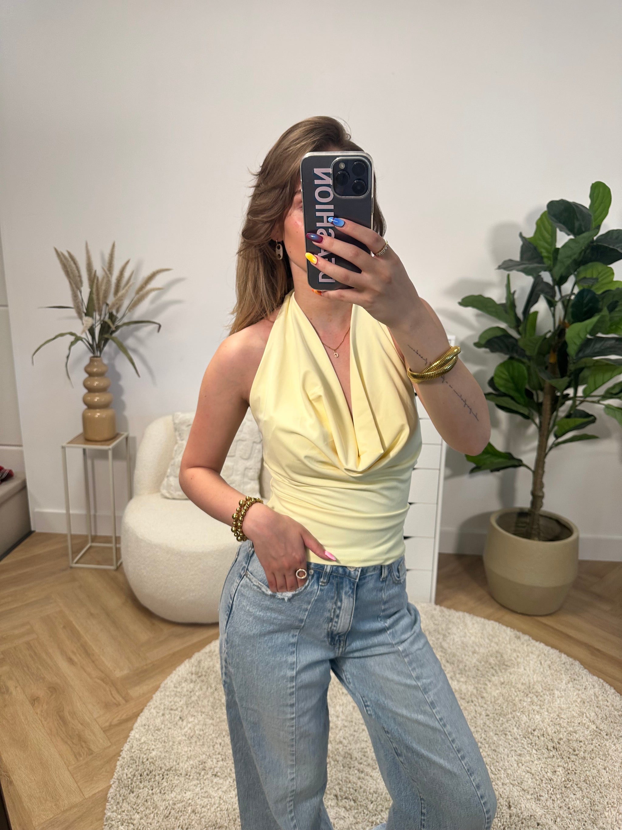Mae Open Back Top