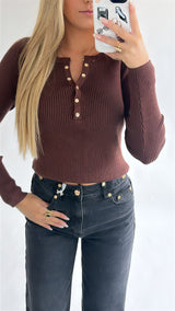 Rib Henley Top