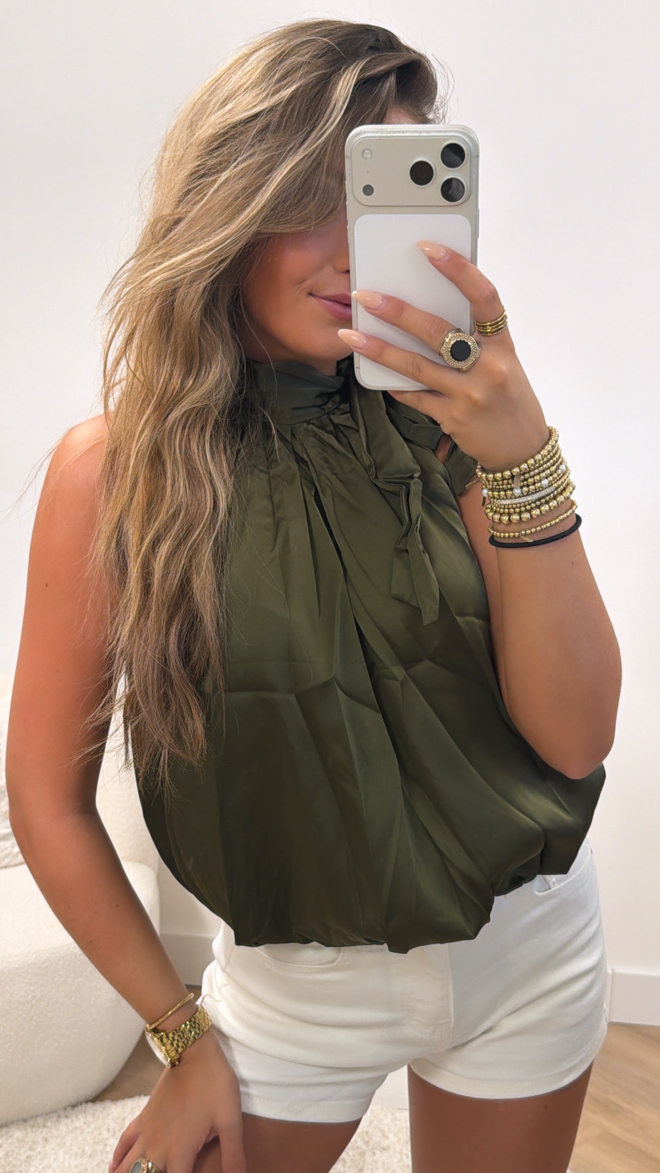 Noëlle Satin Bow Top