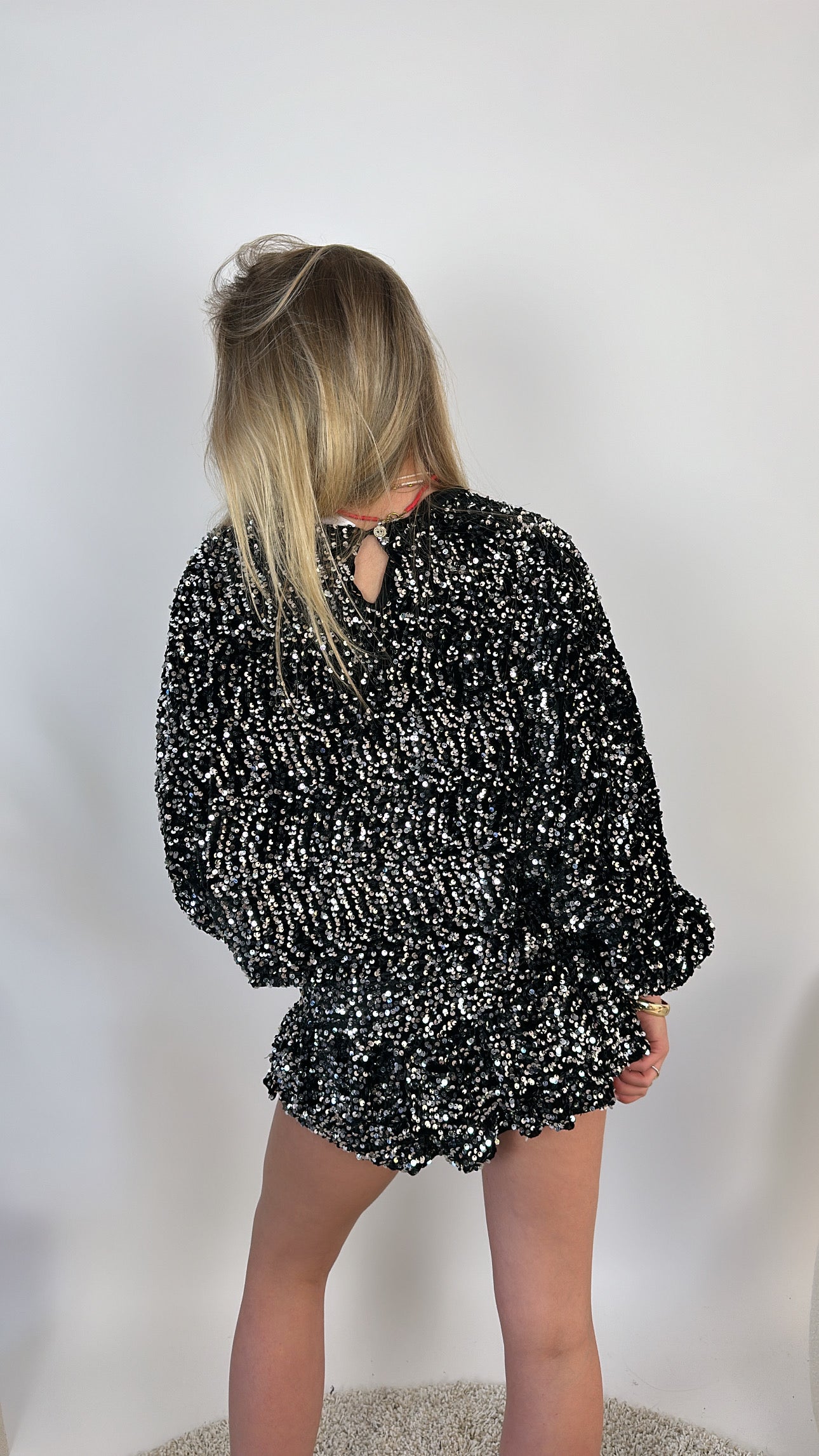 Didi top - zwart/zilver